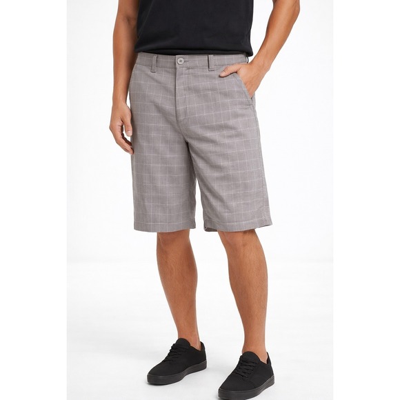 Hang Ten Other - Hang Ten Beige Plaid Hybrid Casual Board Shorts Men's size 30
